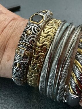 Set 4 Bracelets Bangles Cuffs Up the Arm Separately or Together